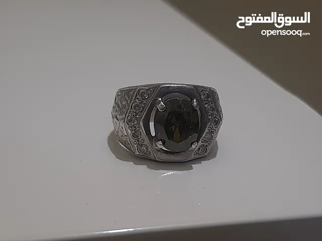 للبيع خاتم فضة رجالي الماس Men Silver Diamond Ring For Sale