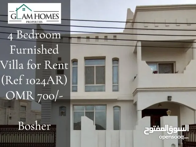 4 Bedrooms Furnished Villa for Rent in Bosher REF:1024AR