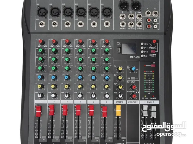 PenRux Mixer Sound Board Mixer AC100~240V Reverberation Delay 3 Band