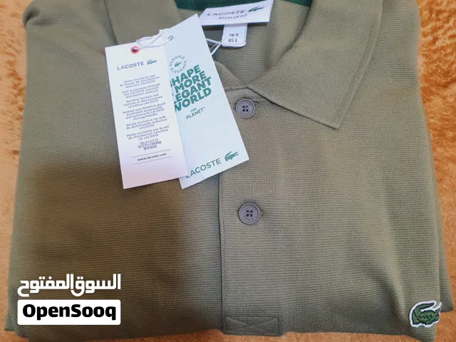 تيشرت رجالي لاكوست لون زيتي