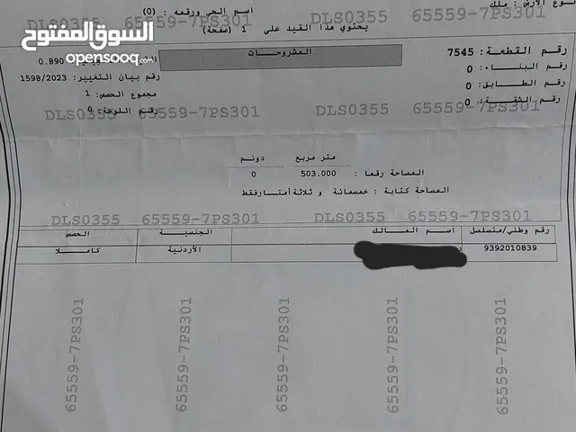 Commercial Land for Sale in Amman Jabal Al Naser