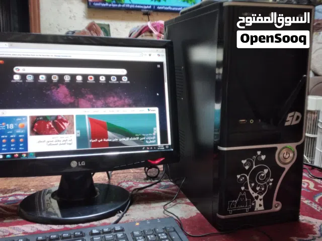 جهاز كمبيوتر مع شاشة وكيبور وموس واسلاك الكهرباء مواصفات الجهاز مع الصور الموقع عمان للتواصل