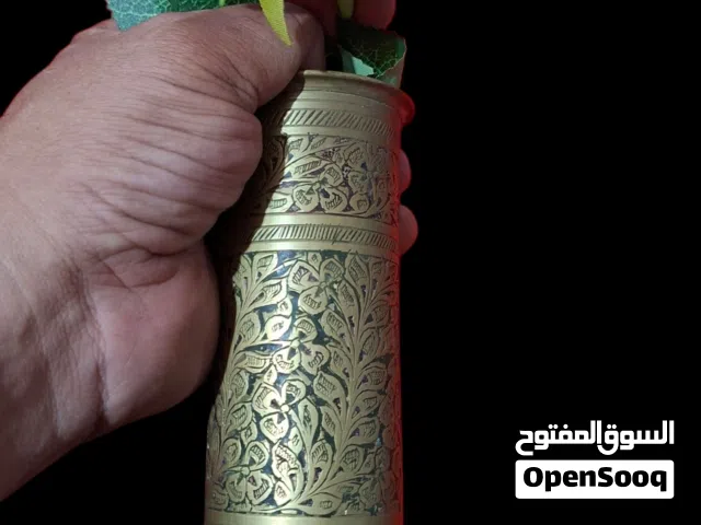 قديم مزهريه نحاس نقش يدوي أنتيك بسعر مغري