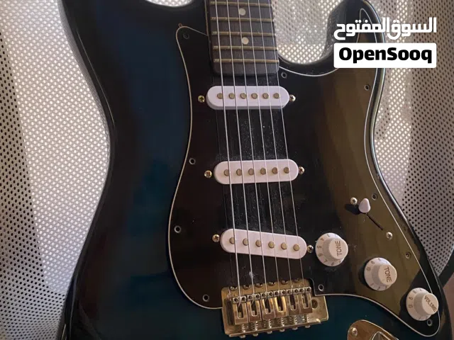 Blue electric guitar
