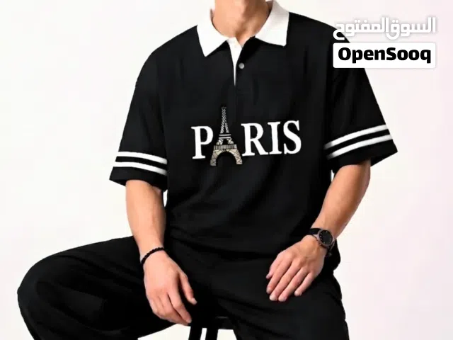 تيشيرت PARIS – أوفر سايز عصري يخطف العين  لو بتدور على ستايل مختلف ومريح في نفس الوقت