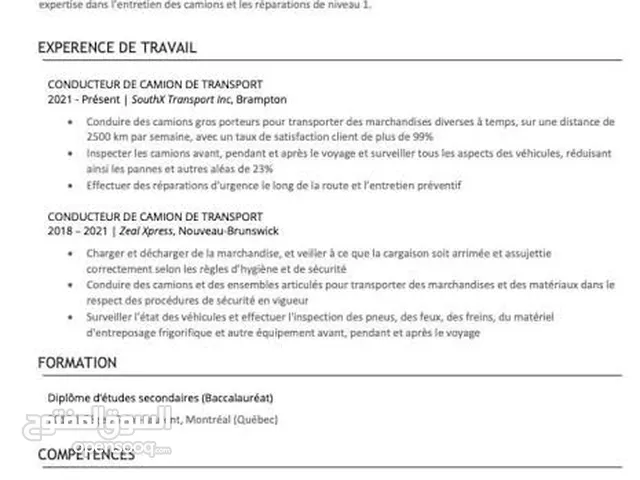 عمل سيرة ذاتية CV احترافيه (عربي - انقلش) مدمج