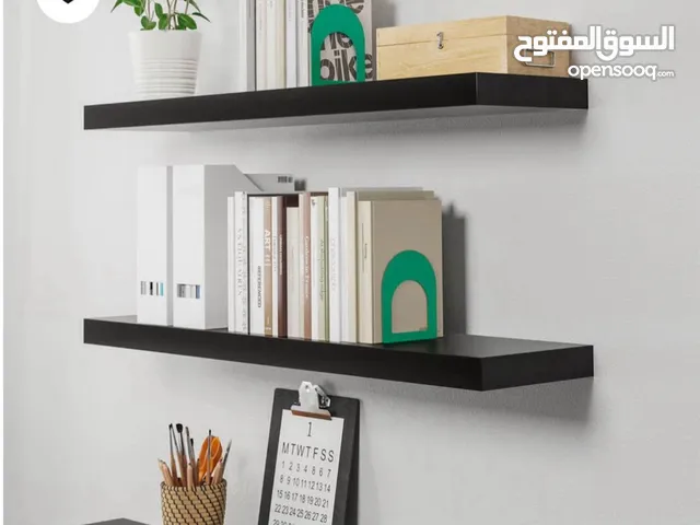 رف حائط-بني 110x26 سم مع الحامل المعدن ايكيا