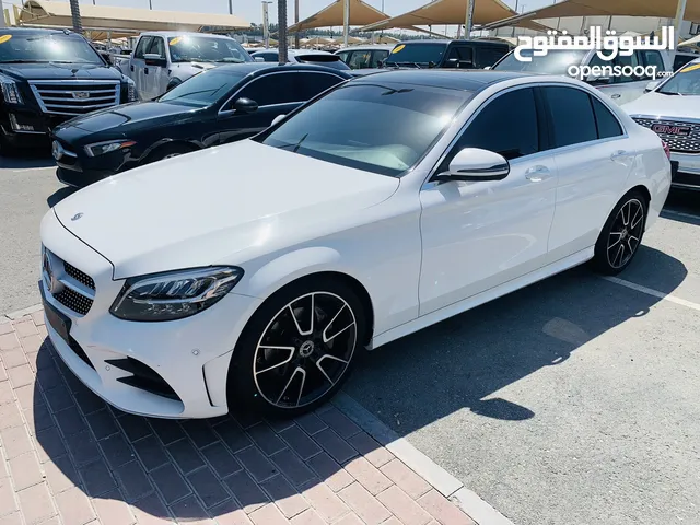 مرسيدس C200 خليجي 2019 صبغ وكالة فول مواصفات نظيفه جدا