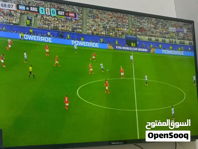 شاشه 43 بوصه سمارت حال الوكاله مع حماله حيط مع رسيفر نت مع ريموتين
