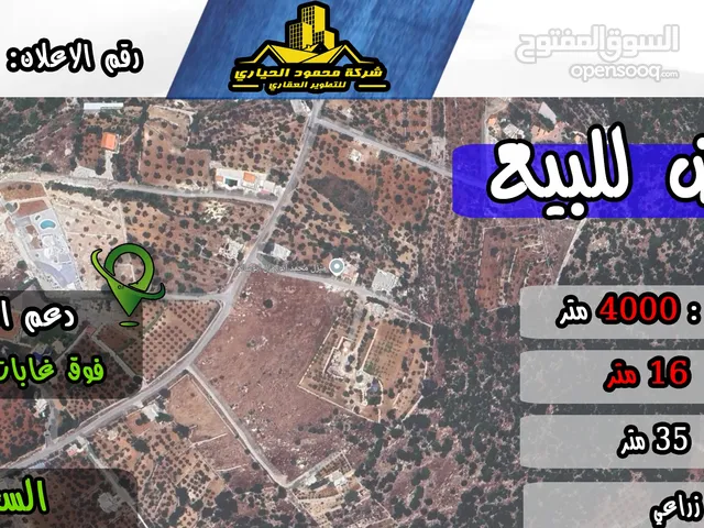 رقم الاعلان (4628) ارض زراعية للبيع في منطقة دعم الغزالات