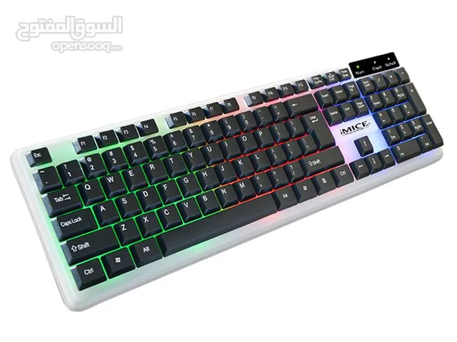ماوس وكيبورد خاص للألعاب  (Gaming)  iMICE AN-300 USB Wired Keyboard Waterproof 104 Keys