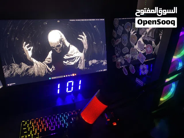 للبيع ستب كانل شاشه 240 هرتز و كيبورد سوتش احمر ماوس ريد راقون بي سي كرت الشاشه 1660 سوبر i5 جيل 10