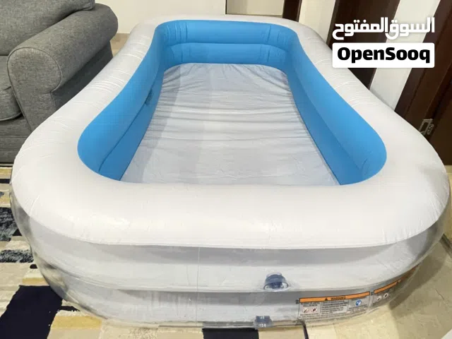 بركة هواء مستعملة 4 مرات طول 262 سم عرض 175 سم ارتفاع 56 سم للبيع بدواعي السفر