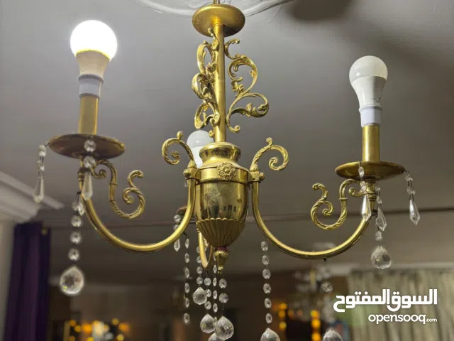 نجفة قنديل بمياه الذهب و كريستال عصفور