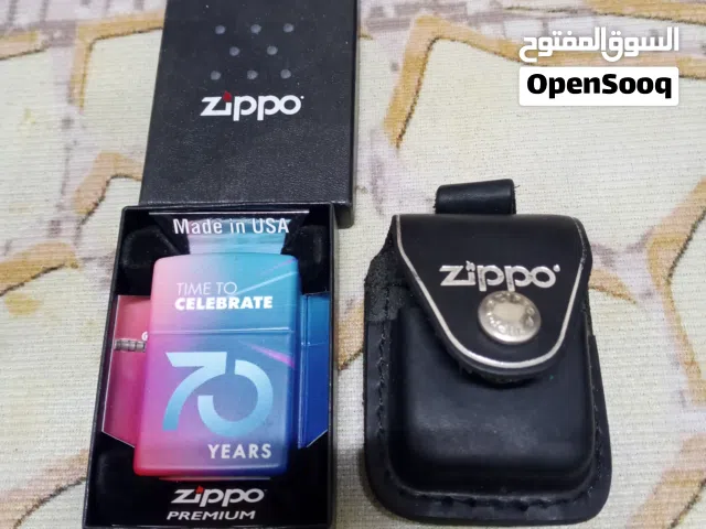 قداحة وولاعة Zippo lighter USA الأصلية الأمريكية مع باكيت جلد اصلي طبيعي صناعة أمريكية.