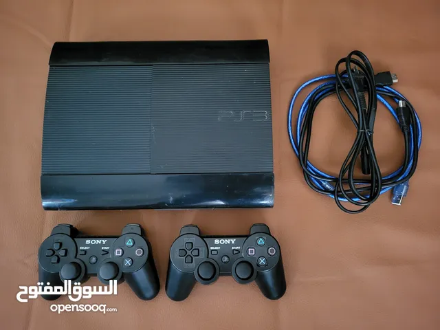 PS3 Super Slim بلايستيشن ثري سوبر سلم هارد 500GB محمل فل العاب ضمانة 10 ايام مع يدين تحكم