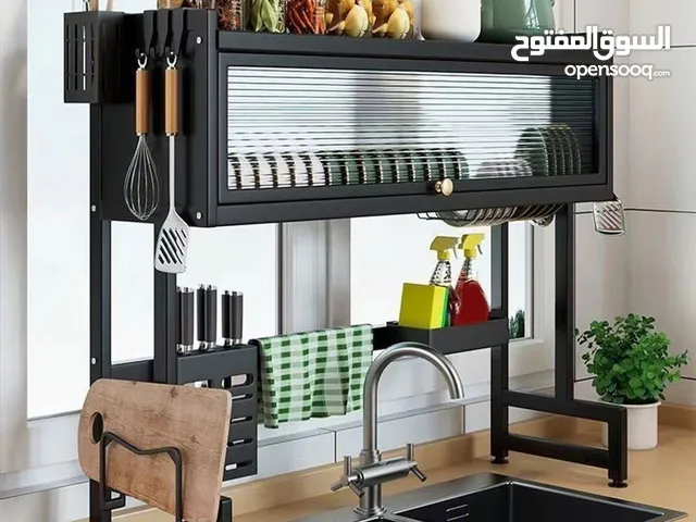 رف مطبخ معدني عالي الجودة – مقاوم للصدأ والتآكل
