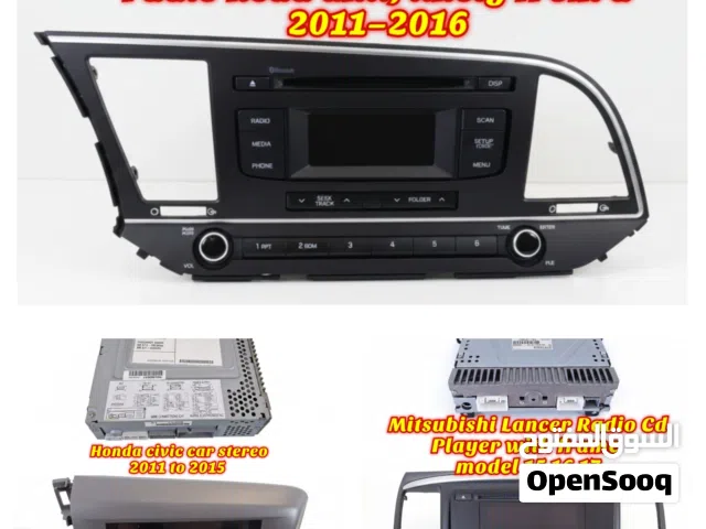Hyundai Elantra genuine OEM radio head unit, likely from a 2011–2016AM/FM Radio, CD/MP3 Player, Blue