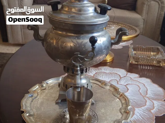 سموار نحاس مطلي فضه فحم