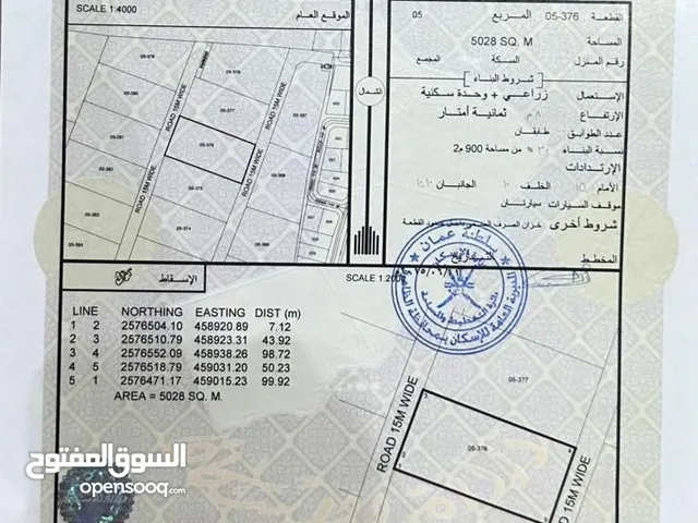 Residential Land for Sale in Al Dhahirah Ibri