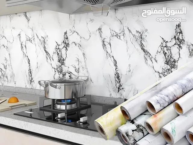 *اصق رول استيكر رخامي حراري يعطي شكل جمالي لمطبخك* *لاصق حراري ولهصق قوي ومتين 100%* Thermal *عم