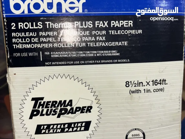Brother brand  2 rolls therma plus fax paper for printer