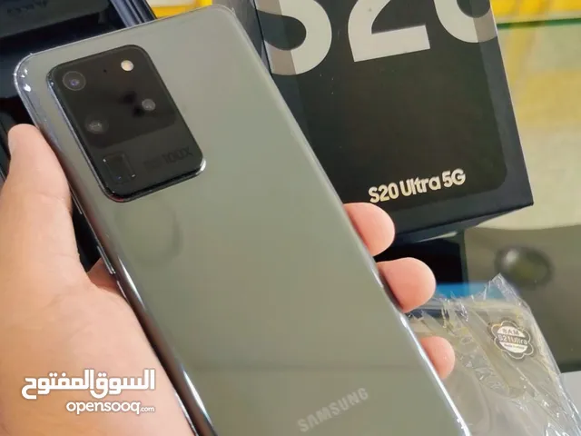 عرض لمدة محدودة : Samsung S20 ultra 128gb هاتف نظيف جدا بحالة الوكالة مع جميع ملحقاته