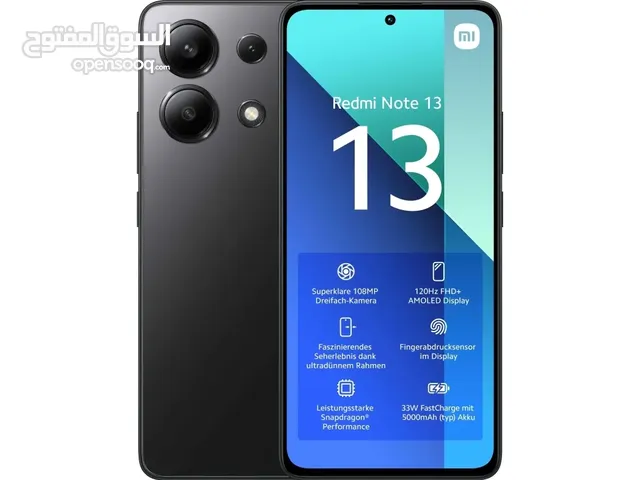 REDMI NOTE 13 ( 256GB ) / 8 RAM NEW /// ريدمي نوت 13 ذاكره 256 جيجا الرام 8 الجديد كلياً
