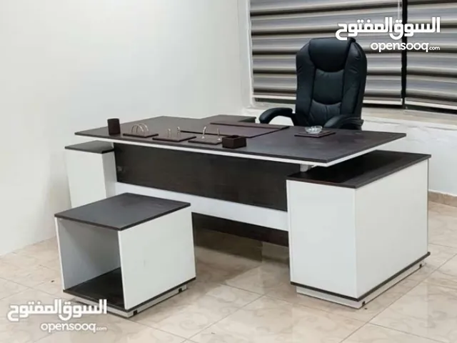 تميز بمكتب خشب لامينت 140*70 خشب مستورد مع جانبية و طاولة وسط مكفول لمكتب مدير متميز