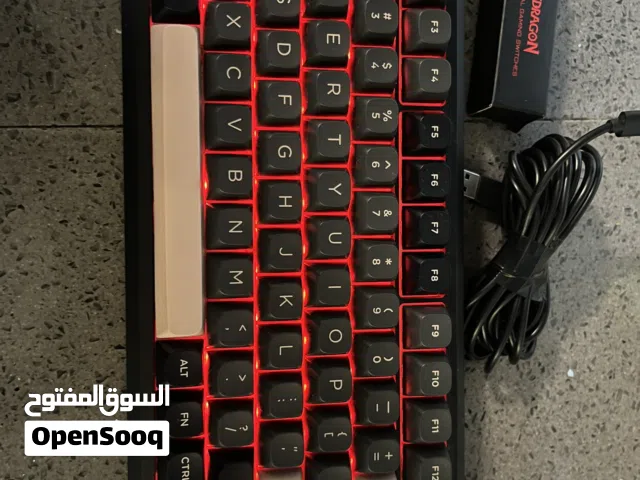 كيبور ريد دراغون مع ملحقاته  مستعمل قليل  فقط لgaming