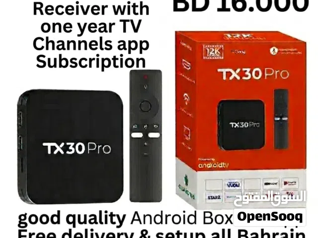 Android TV Box Receiver with TV channels app one year Subscribtion