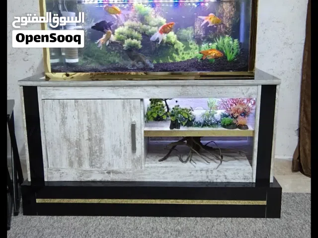 حوض سمك مقاس متر مع جميع مستلزمات