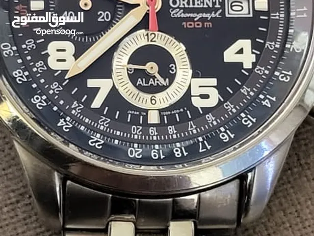 ساعه اورينت ستوب ووج كونيكراف يباني اصلي نظافه تامه جدا نظيفه قطرها 44 او 45 كلشي بيها شغال بدون خلل