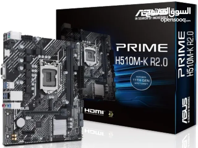 مذربورد ايسوس لمعالجات انتل جيل 10 + 11 ASUS PRIME H510M-K R2.0/DDR4 MOTHERBOARD