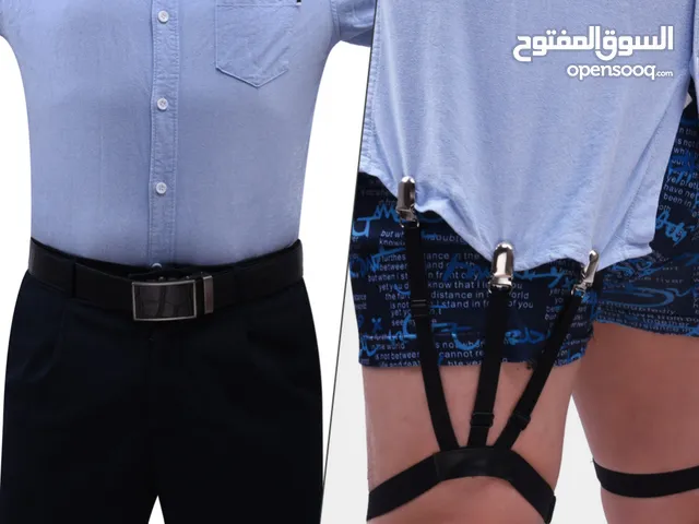 جوز حزام فخدين شيال ثلاثي تحزيم مطاط و ملاقط ستانلس للرجل العصري و الانيق مصمم ليدووم ويدووم