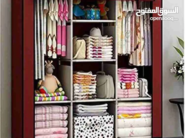 خزانة ملابس أنيقة ومحمولة قابلة للطي وسهلة الاستخدام مع أرفف Portable Foldable Handy Stylish Closet