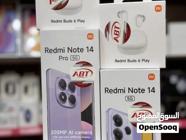 شاومي ردمي نوت 14 5 جي 8 رام 256 جيجا مع هدية  سماعة