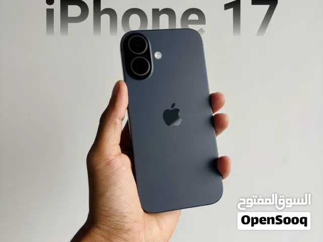 iphone 17 256gb e sim  مسكر جديد بالكرتونة مكفول ثلاث سنوات متوفر جميع الالوان