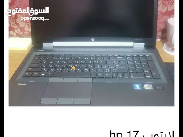 لابتوب hp بدون خدوش شاشة 17 رامات 16 كارت الشاشة 4 حالة نضيفة جدا جدا