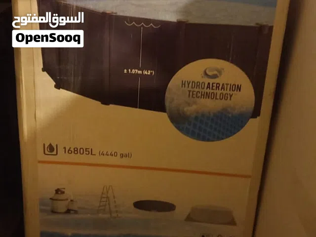 بركة سباحه انتكس بكامل معداتهه مع ماتور مدفى استخدام مره واحده تتسع 22 م مكعب ماء دائريه