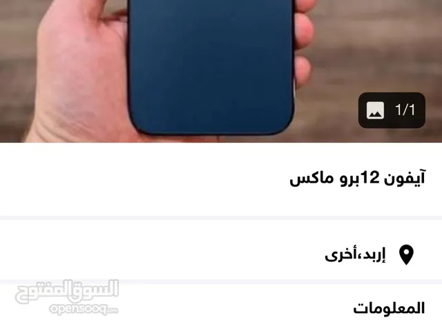 Apple iPhone 12 Pro Max 256 GB in Irbid