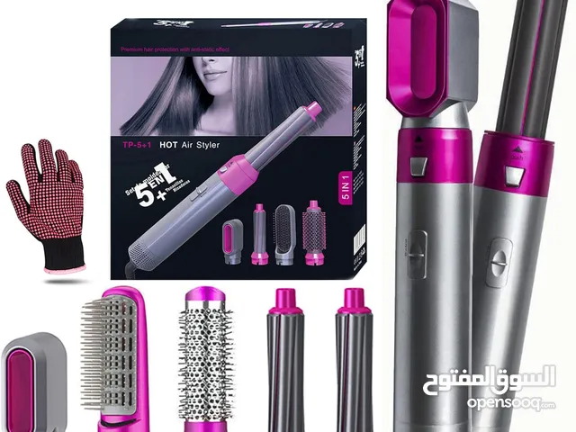 جهاز تصفيف الشعر Hot Air Styler الاصلي تصميم أنيق ومبتكر يحتوي على 5 رؤوس مختلفة ( 5in1 )