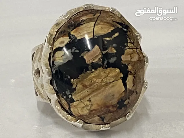 الخاتم الملكي عقيق اليمن جزع خرائطي مهيب المنظر