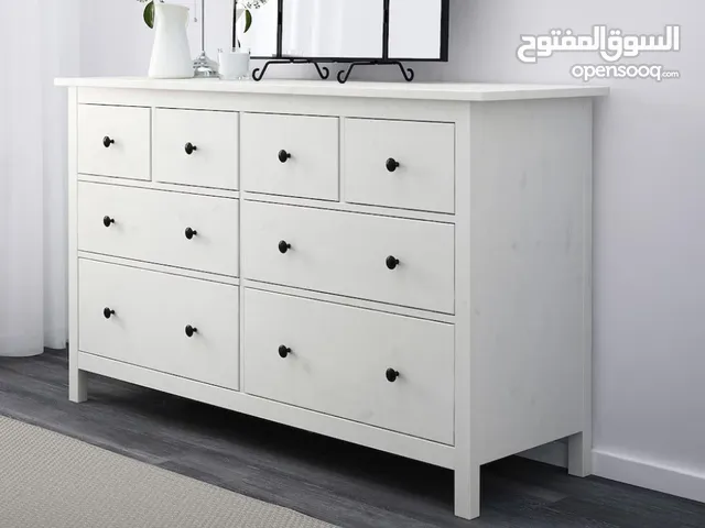 Chest of 8 drawers, white stain, 160x96 cm