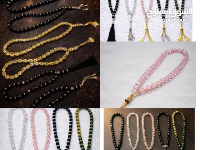 سبح كريستال فاخرة  جودة عالية ولمعة أنيقة تناسب الذوق الراقي متوفرة للبيع بالجملة