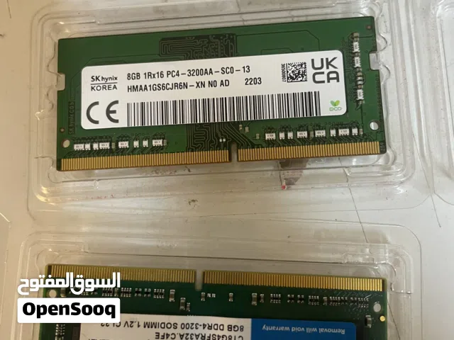 حبتين رام لابتوب ddr4 lenovo 8GB
