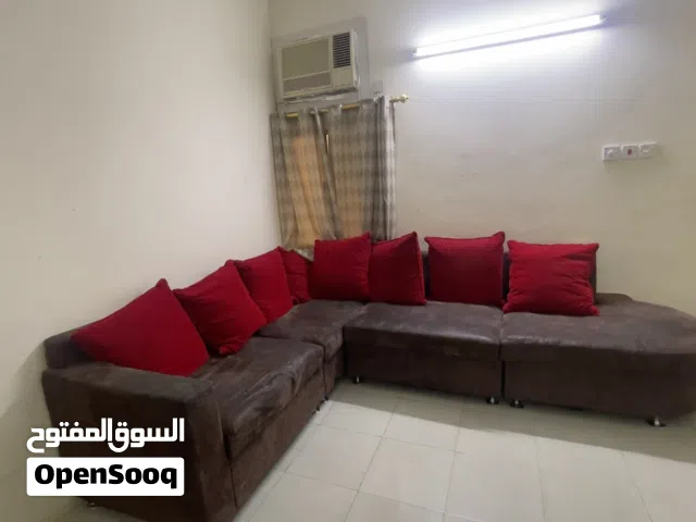Comfortable L-Shaped Corner Sofa with 8 Red Cushions