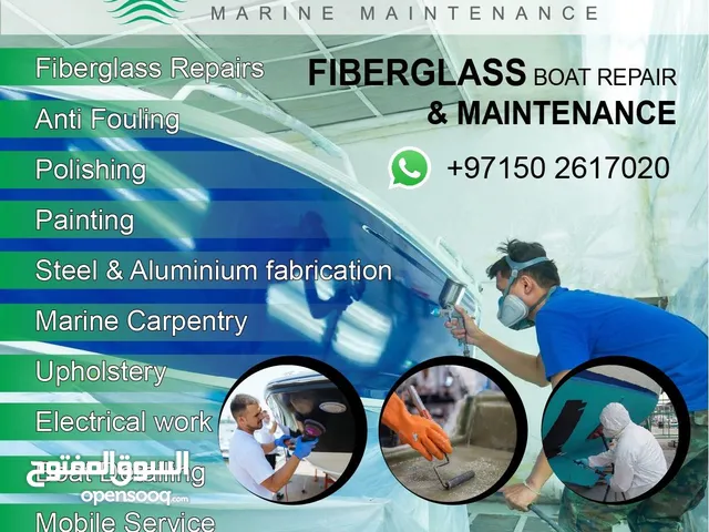 EXPERT FIBERGLASS BOAT REPAIRS , Anti-Fouling, Fiberglass Repairs, Delivery Boxes