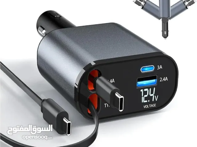شاحن سياره اخر إصدار 2تواصيل TypeC من نفس الشاحن &مدخل USB &مدخل TypeC