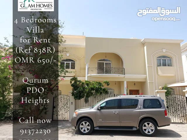 4 Bedrooms Villa for Rent in Qurum PDO Heights REF:838R
